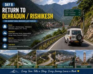 Day 8 – Return to Dehradun Rishikesh,